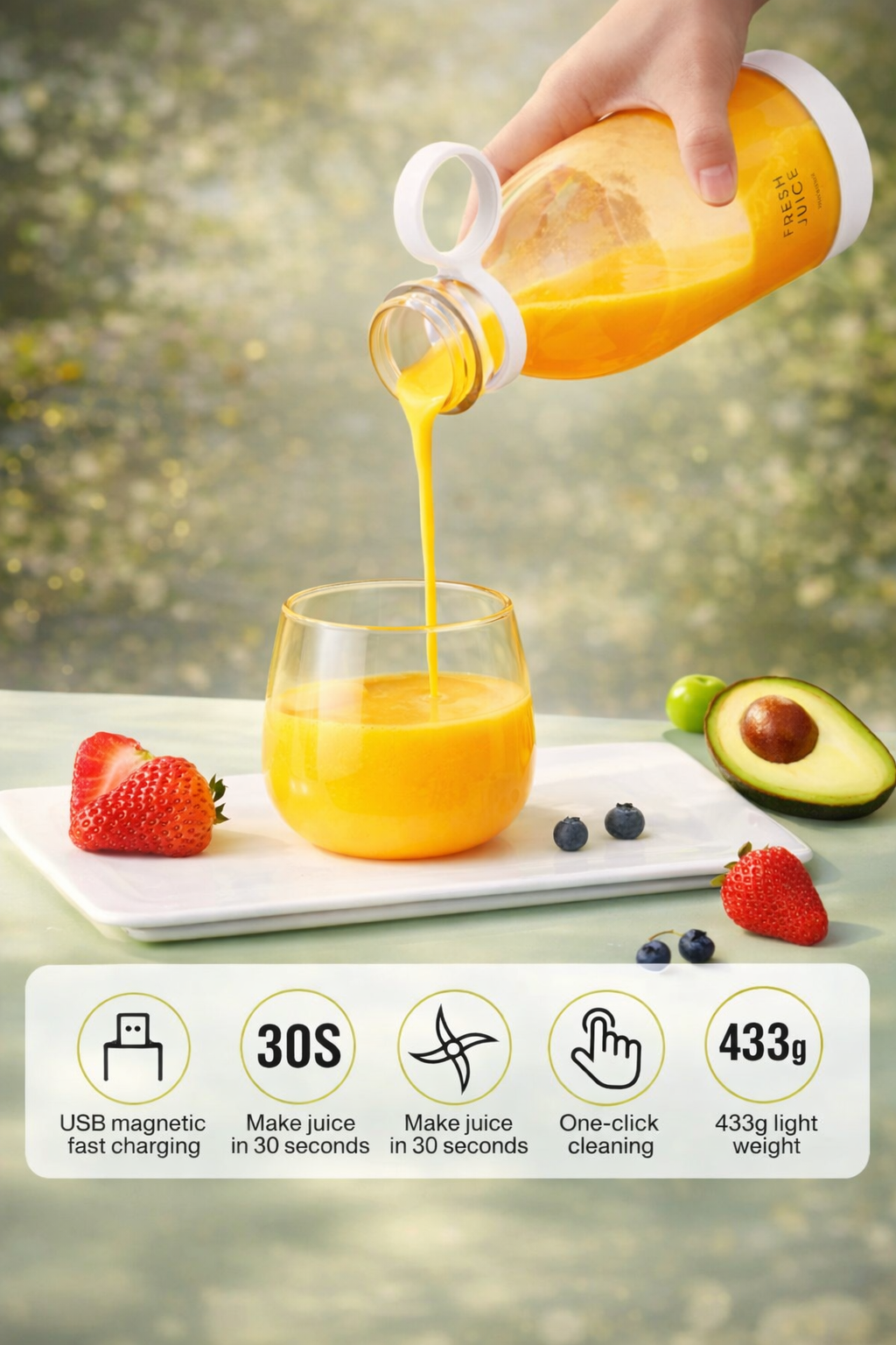 Portable Mini Juice Blender